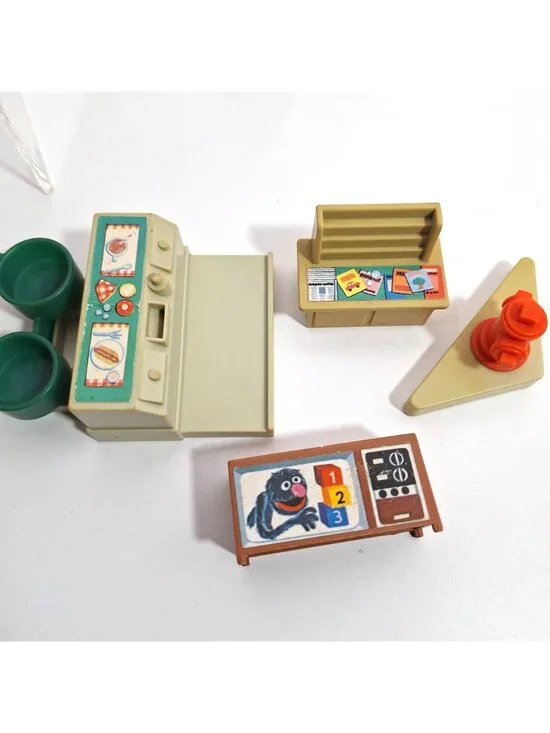 Little People Sesame Street Playset  Lot Vintage Figures Furniture Fisher Price - Picture 4 of 16